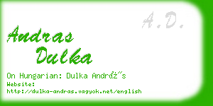 andras dulka business card